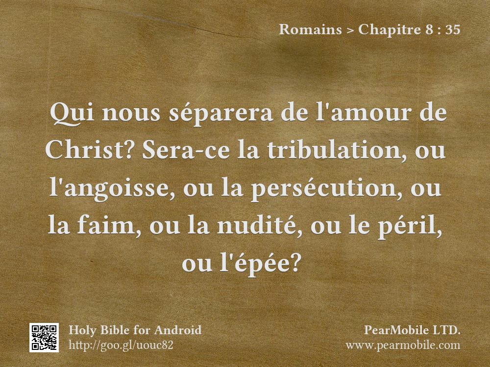 Romains, Chapitre 8:35